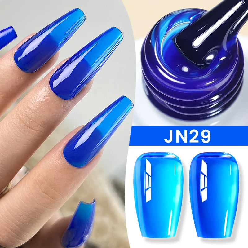 10ml Jelly Nude Gel Nail Polish Autumn Amber Semi Transparent Manicure Soak off UV LED Nails Gel Varnish