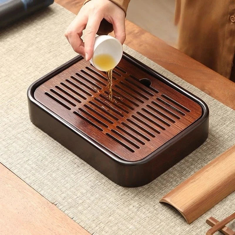 Tea Tray Household Small Dry Brewing And Draining Tea Set Office Tea Table Bamboo Tray Drainage Tea Tray Storage Tray