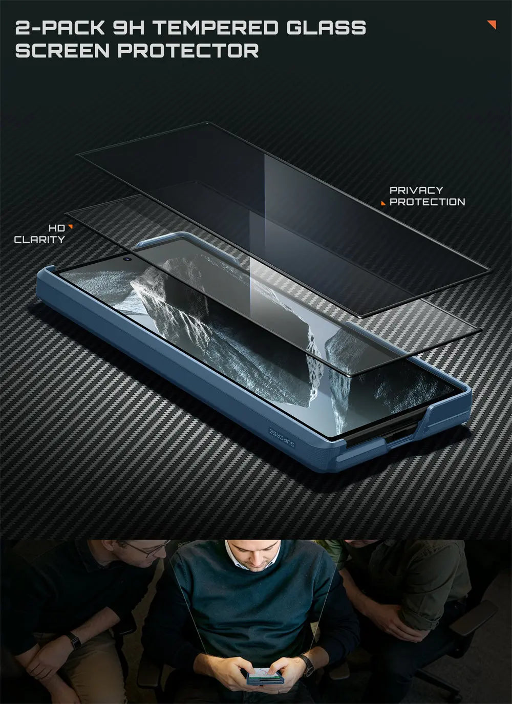 Full Body Rugged Phone Case with Magnetic Rotating Stand and Two Screen Protectors for Samsung Galaxy Z Fold 7 and Z Fold 8 Ultra