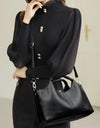 Leather Shoulder Bags For Women Ladies Luxury Handbag Crossbody Bag Zipper Messenger Solid Color Saddle Bag