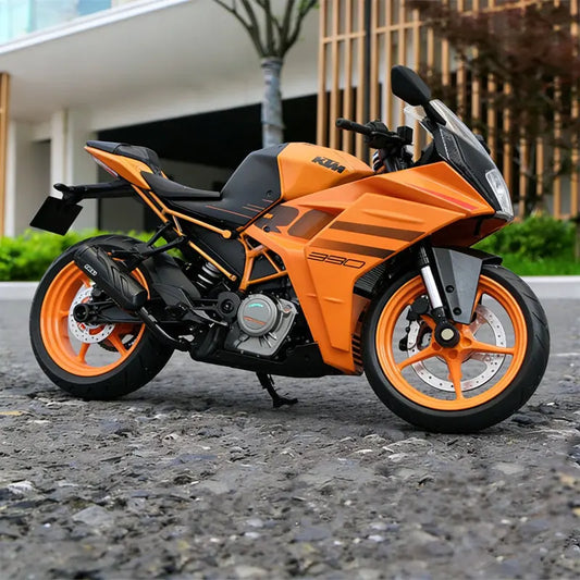 Diecast KTM RC 390 Racing Motorcycle Model 1 to 12 Scale