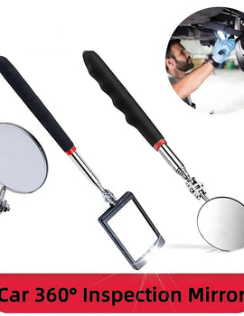 Engine Chassis Inspection Auto Repair Detector Mirror Multi-directional Folding Telescopic LED Light Reflector Tool Universal