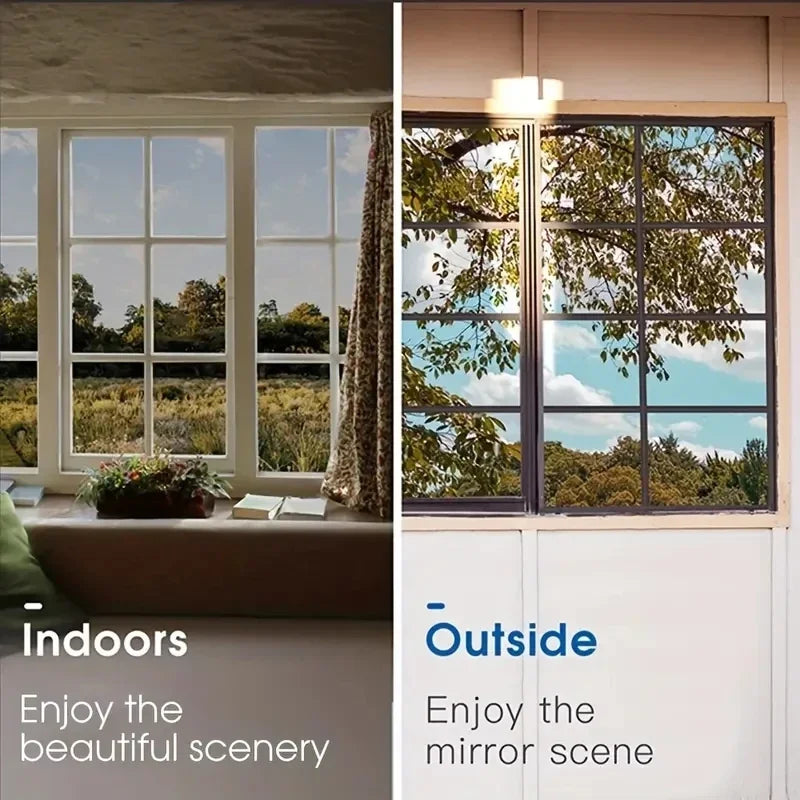 One-way Glass Window Film, Privacy Reflective Window Tint, Self Adhesive Sun UV Protection Heat Insulation Car Pet Film