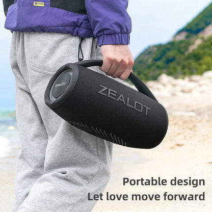 ZEALOT S97 80W Bluetooth Speaker Powerful Wireless Speaker with Portable Handle, for Party, Camping,RGB Colorful Light