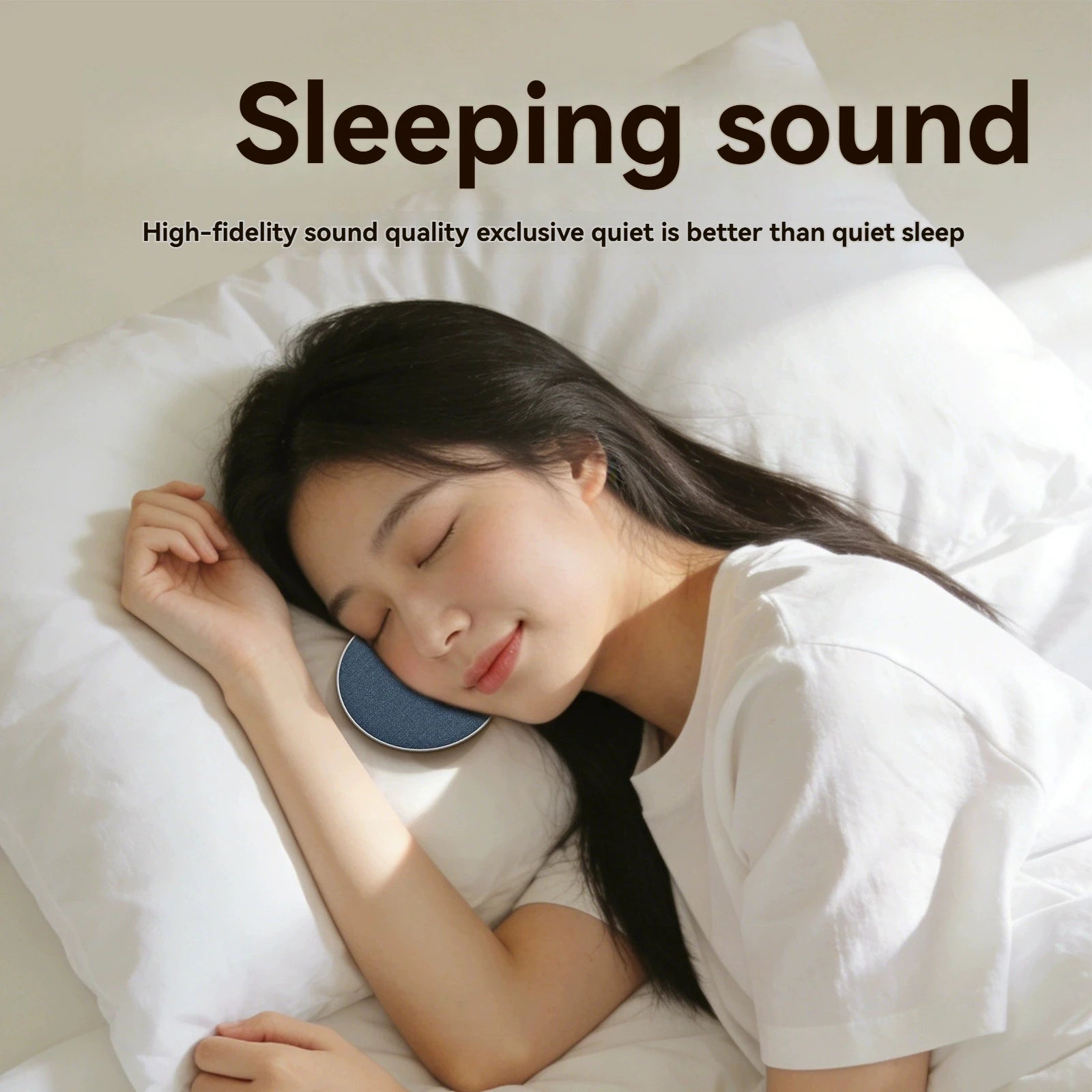 Underpillow music disc ultra-thin listening device sleep white noise pillow side mini Bluetooth speaker supports TF playback