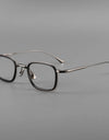 Fashion Square Luxury Acetate Pure Titanium Eyewear Reading Business Retro Optical Prescription Eyeglasses Frame Men