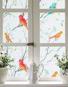 Privacy Window Film Opaque Static Cling Non Adhesive Film Bird Decals Decorative Glass Cover Tint Frosted Stickers for Home