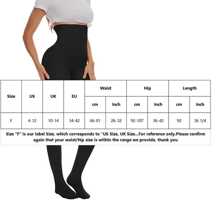 Women High Waist Leggings Thermal Stockings Fleece Pantyhose  Winter Warm Slim Thick Thigh Slimming Panties with Steel Bone