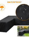 Corner Outdoor Sofa Cover Garden Rattan Corner Furniture Cover V Shape Waterproof Sofa Protect Set All-Purpose Dust Covers