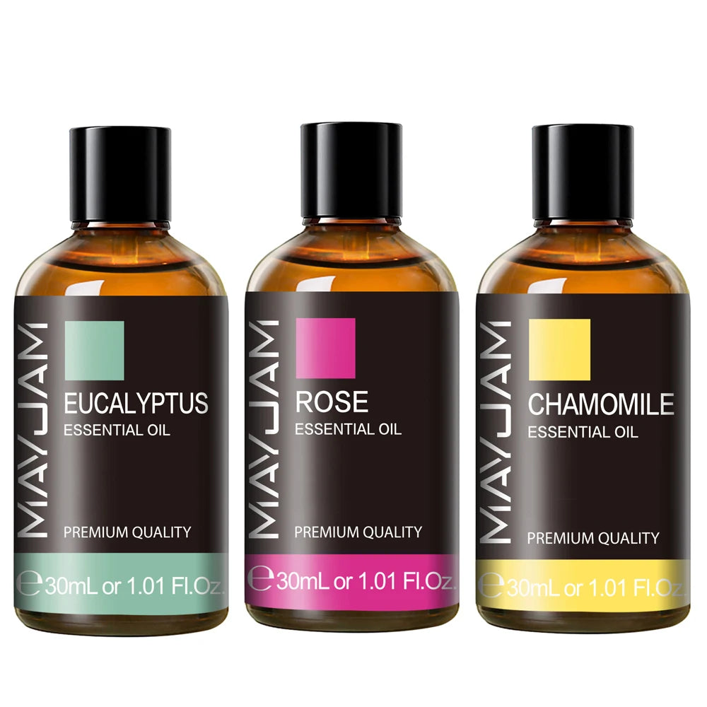 3 Bottles Natural Essential Oil 30ml Aroma Oil For Aromatherapy Car Air Freshener Sweet Orange Lemon