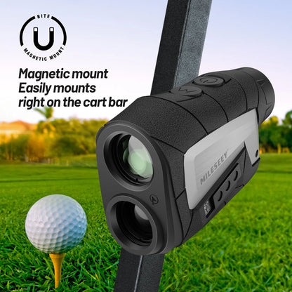 Laser Range Finder Black 600M Golf Distance Meter, with Vibration, Magnet, Slope switch, support USB Charging