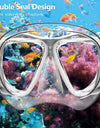Adult silicone diving glasses professional snorkeling HD swimming tempered glass large frame mask