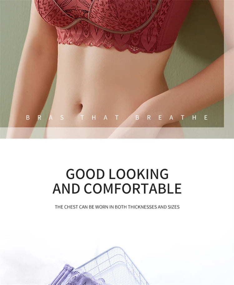 Women’s Push-Up Wire-Free Bra – Comfortable Adjustable Straps Bralette