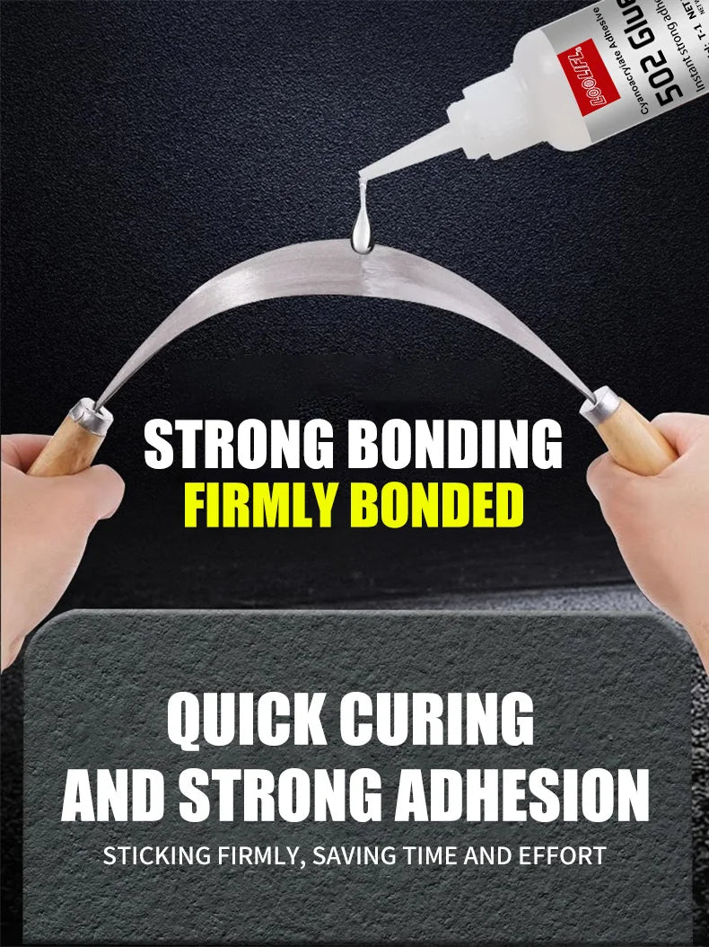 1-5pcs 502 Super Glue Instant Quick-drying Cyanoacrylate Adhesive Leather Rubber Wood Metal Strong Bond Liquid Glue Tool