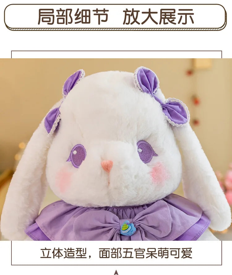 Kawaii Plush Toy Stuffed Doll Cute Rabbit Bear Couple Loli Bunny Pillow Soft Baby Bunny Doll for Kids Birthday Xmas Gift