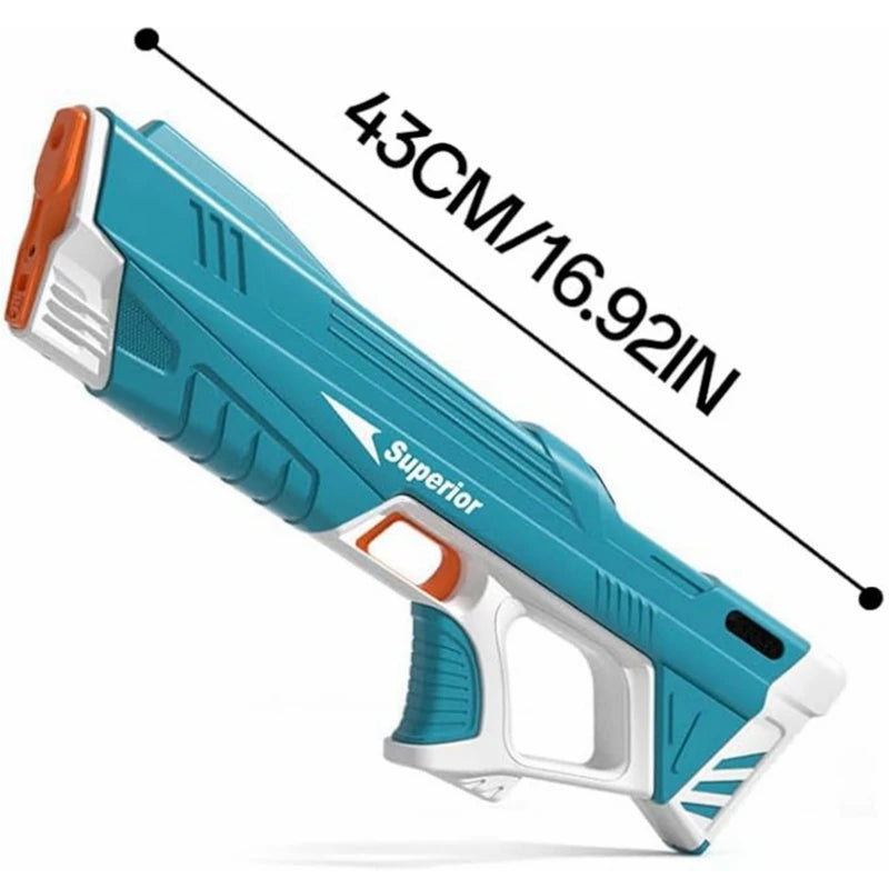 Full Automatic Electric Water Gun 43cm Portable Rechargeable Water Blaster for Outdoor Activities