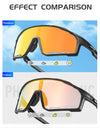 Photochromism blue red black bicycle cycling glasses men riding Cycling Sunglasses sport bike cycling women fishing goggle UV400