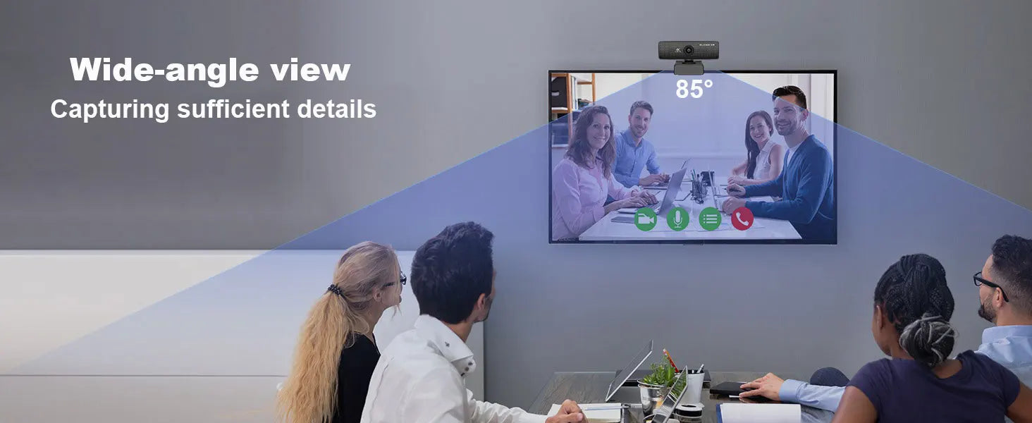 4K Webcam for PC UHD Autofocus Streaming Web Cam with Mics Plug and Play USB Computer Video Camera for Online Teaching/Meeting