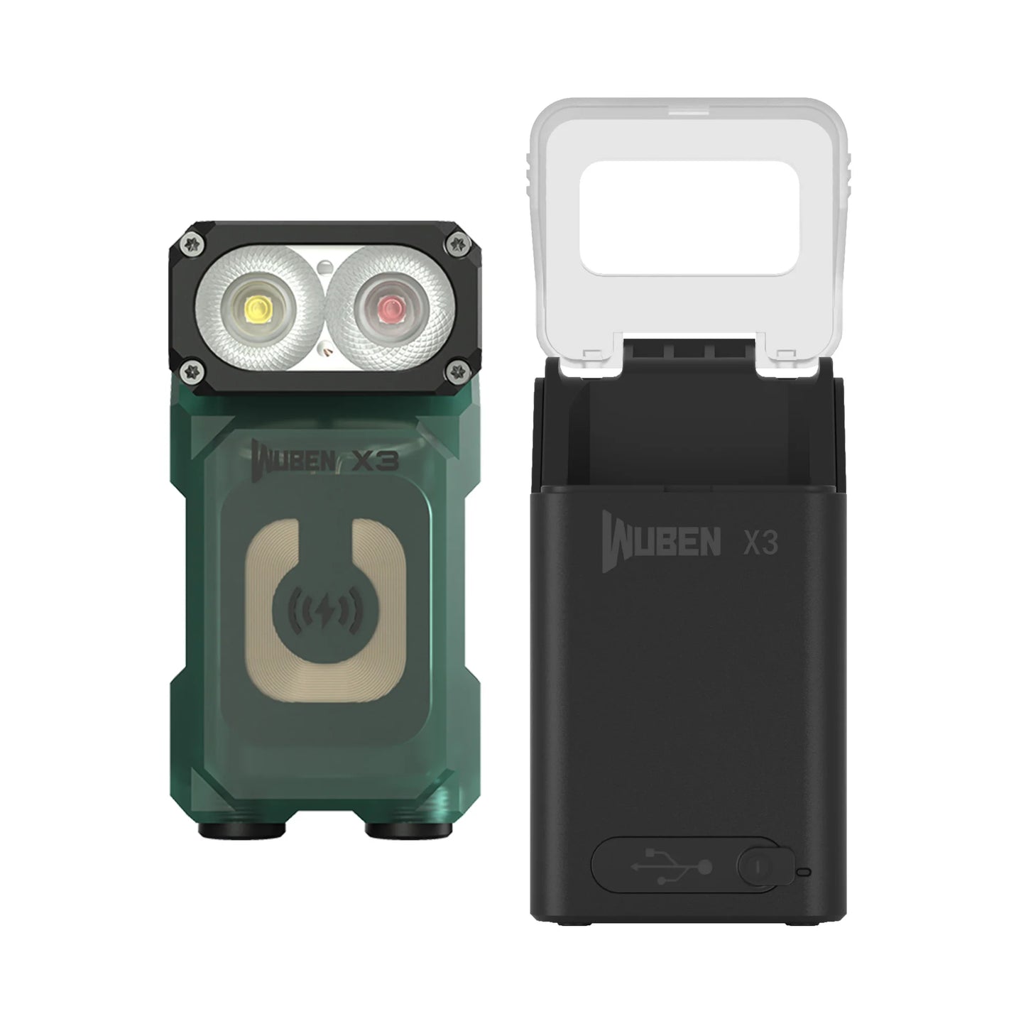 700 Lumen Rechargeable Swivel Head EDC Flashlight With Wireless Charging Case
