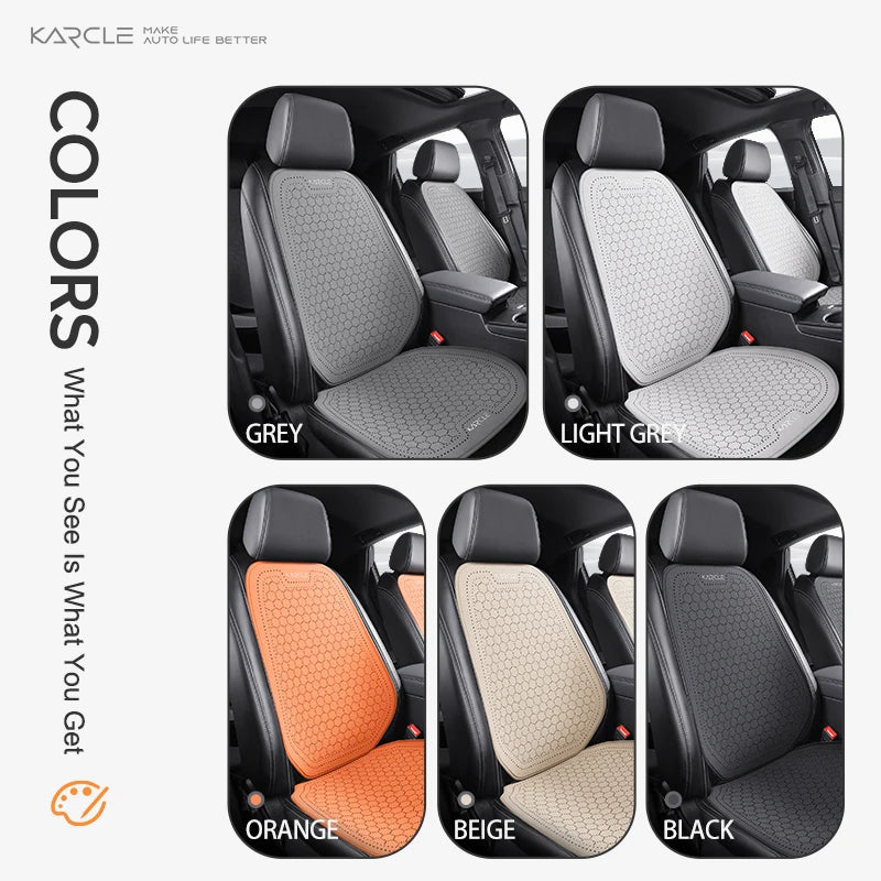 Car Seat Cushion Breathable Hole Universal Suede Car Seat Covers Front Rear Auto Seat Pads Four Season Car Chair Mat Accessories