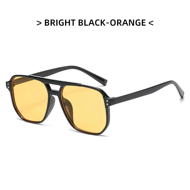 Business Sunglasses Double Beam Sun Glasses Trendy Versatile Glasses Trend Women Decorative Eyewear UV400