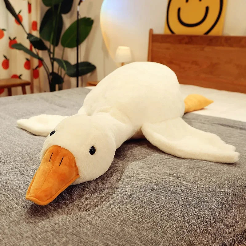 50-160cm Big White Goose Plush Toy Giant Duck Doll Soft Stuffed Animal Goose Sleeping Pillow Sofa Cushion Birthday Gift for Kids