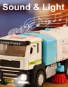 1:50 Electric Vacuum Cleaner Sweeper Garbage Truck Model Toy Alloy Diecast Light Sound Engineering Vehicle Gifts for