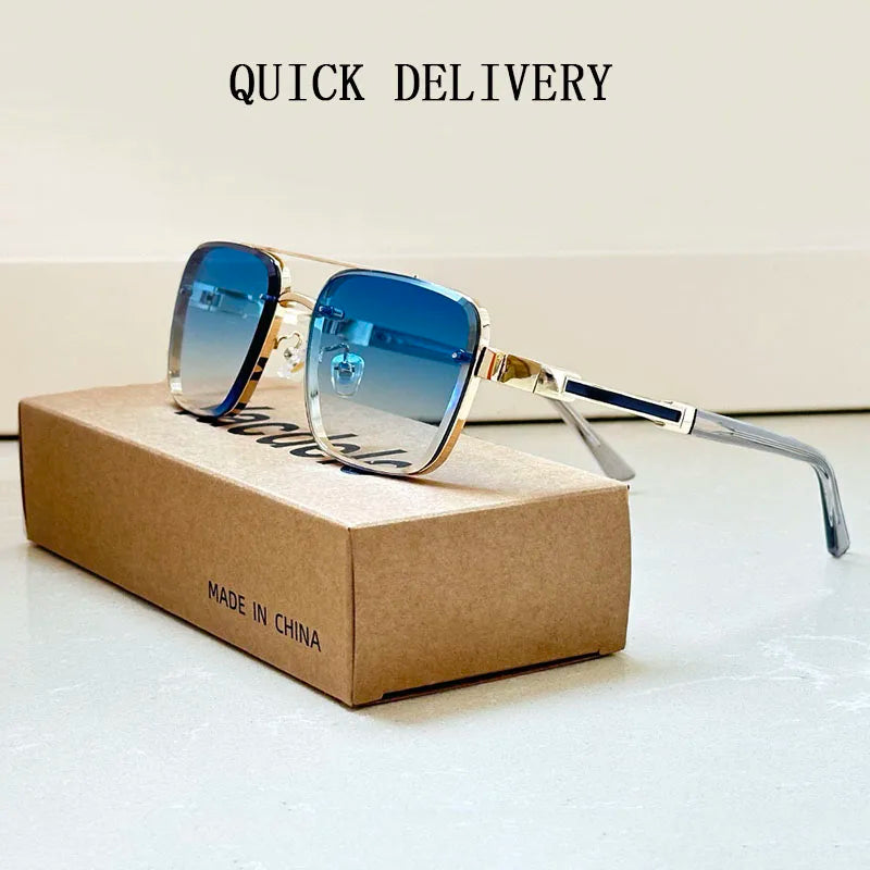 Square Frame Sunglasses With UV400 Protection