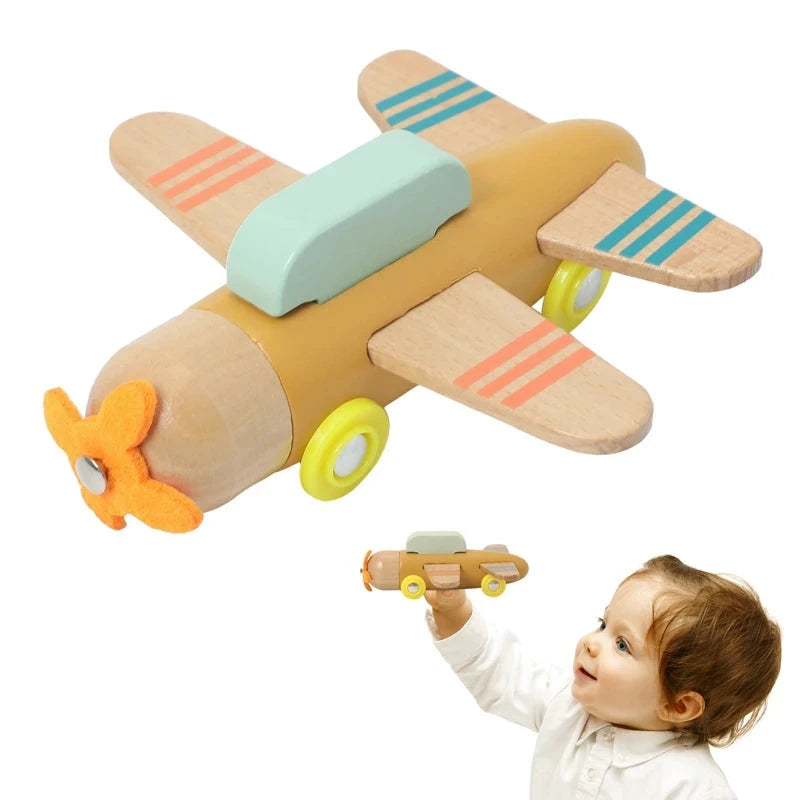 Wooden Traffic Toys For Babies  Wooden Train Airplane Toy  Infant Early Education Cognitive Toys  Baby's Birthday Present   Gift