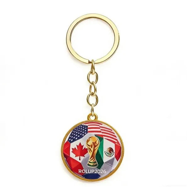 2026 World Cup Football Fan Metal Keychain Soccer Sports Souvenir