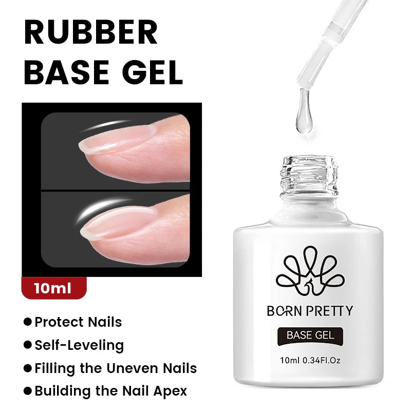 10ml Base Gel Top Coat Rubber Gel Reinforcement Gel for Nails Tools Soak Off UV LED Nail Varnish Function Gel