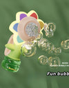 Bubble Machine Toy Electric Automatic Sunflower Shaking Head Adjustment Light Dancing One Key Bubble Maker