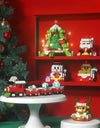 Knew Built Christmas Micro Mini Building Blocks Toys - Santa Claus, Christmas Tree, Reindeer, Snowman Elements - Perfect Gifts