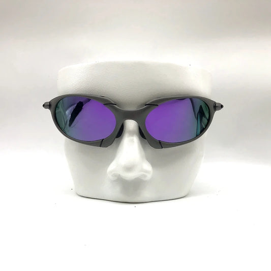 Polarized UV400 Road Bike Cycling Sunglasses – Gray Metal Frame Riding Fishing Eyewear