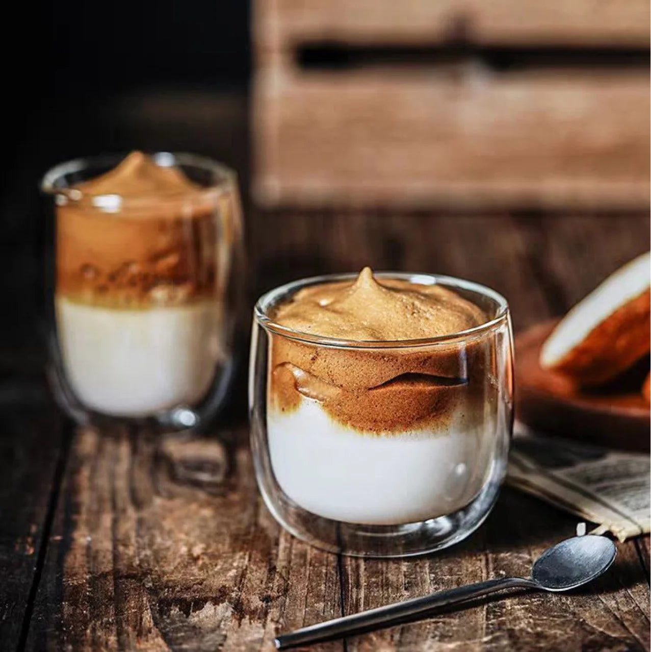 2/4pcs Double Walled Glass Coffee Cup Set Of 240/300ml Cup With Insulated Layer For Latte Cappuccino Heatresist Teacup Milk Mug