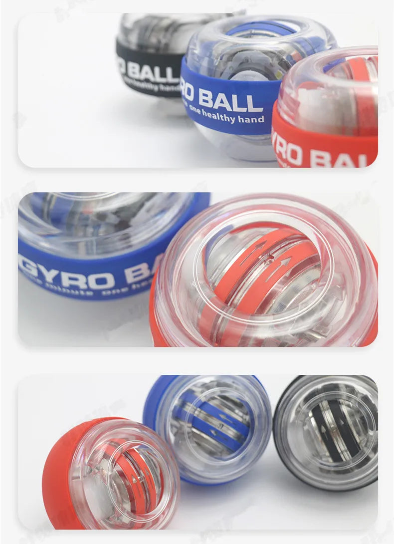 Gyroscopic Power Trainball Autostart Range Gyro Power Wrist Ball with LED Lights Arm Hand Muscle Force Trainer Fitness Equipment