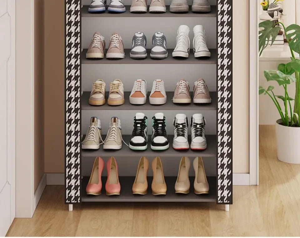 Shoe Cabinet Dustproof Fabric Organizer Household Simple Storage Multilayer Shoe Rack Nonwovens Economic Type Shoe Rack Cabinet