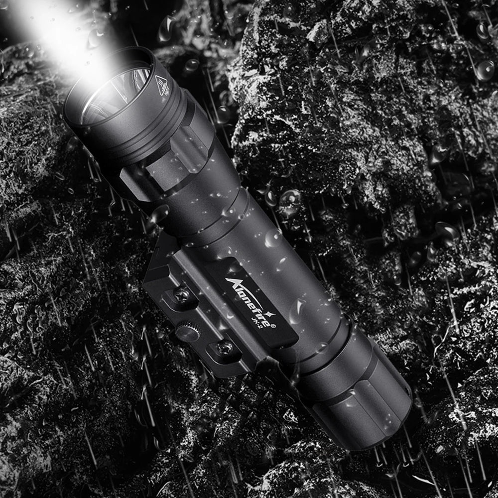 1200 Lumen Tactical Rechargeable LED Flashlight With Picatinny Mount
