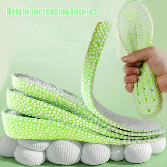 1Pair Quality Boots Sneakers Shock Absorption Insoles for Feet Height Increase Shoes Insole 1.5cm/2.5cm/3.5cm Growing Shoe pads