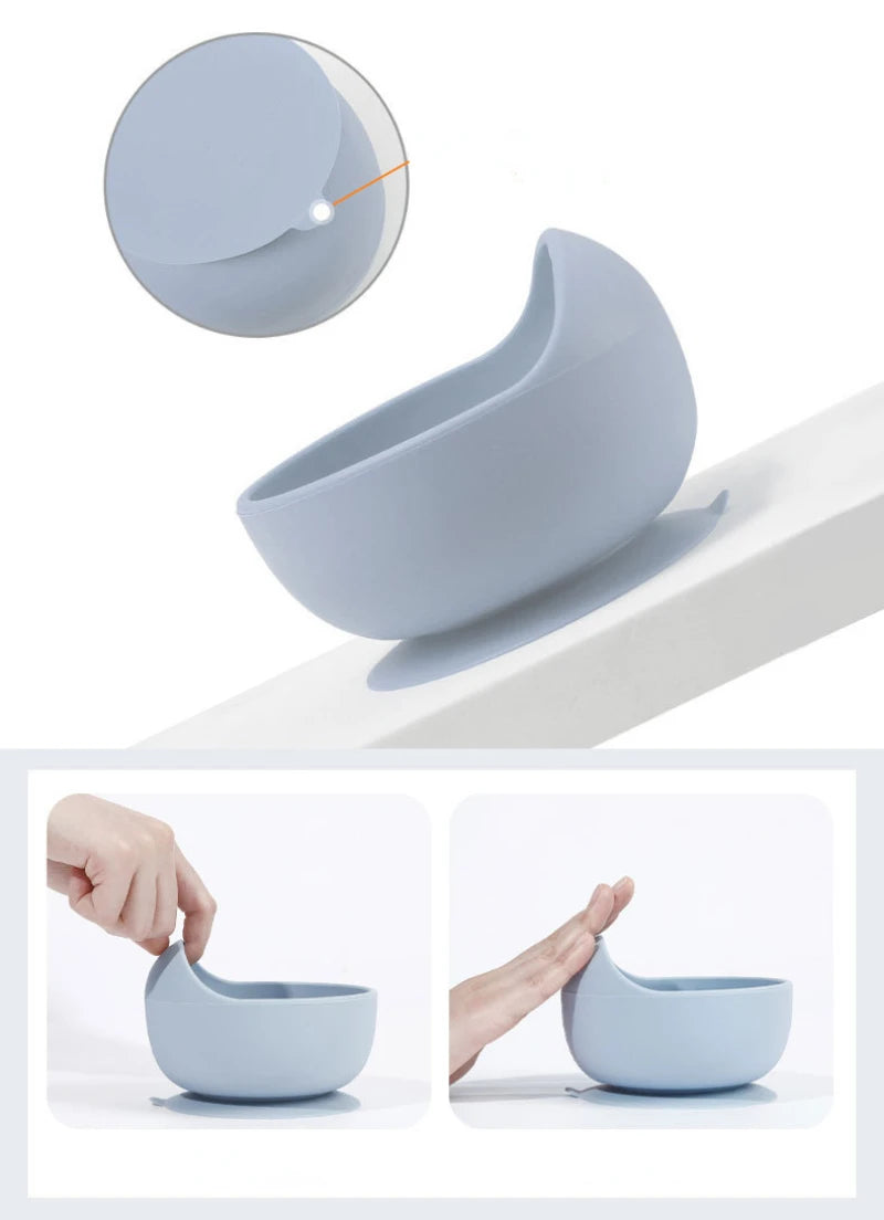 BPA Free Silicone  Feeding Set Sucker Bowl Dinning Plate Straw Cup Spoon Forks for s  Tableware  Dishes