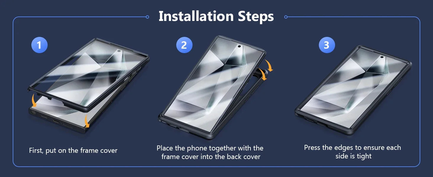 For Samsung Galaxy S24 Ultra Case with Camera Cover Screen Protector Military Drop Protection Shockproof Slim Matte Phone Case