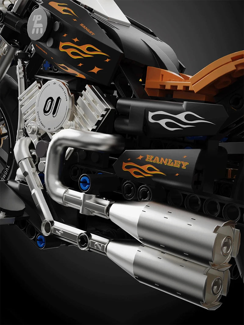 1:8 City Speed Racing Motorcycle Building Set DIY Bricks Model Kit for Adults STEM Buiding Blocks Toys Gifts 426pcs