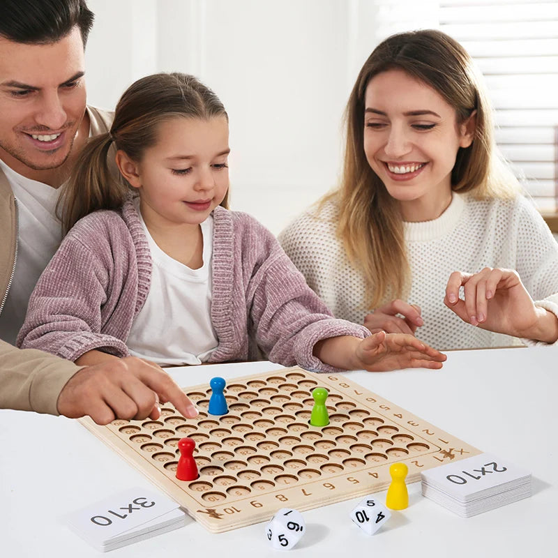 Wooden Multiplication Board Math Learning Game