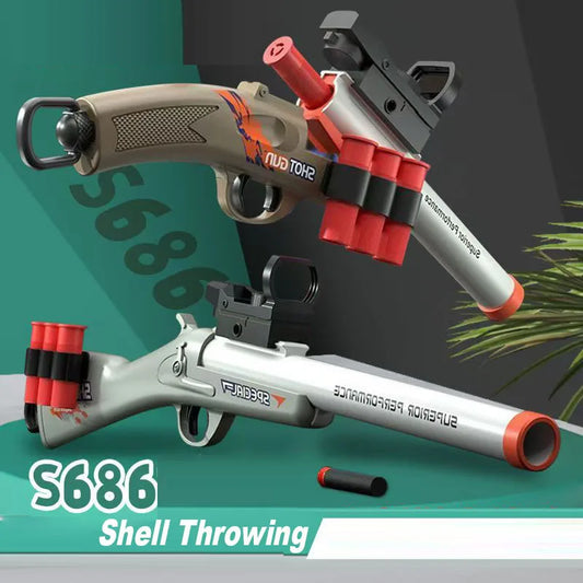 S686 Rifle Throwing Shell Toy Gun Soft Bullet Airsoft Launcher Outdoor Sports CS Game Pistol Shot Gun Weapon