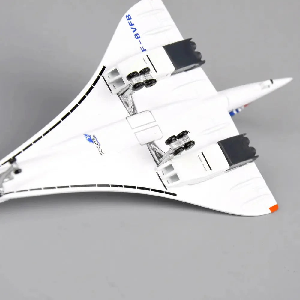 1:400 France 1976–2003 White Diecast Aircraft Model
