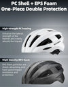Bicycle Light Helmet MTB Road USB Warning Rear Light Cycling Helmet EPS PC Intergrally-molded Safety Bike Helmet