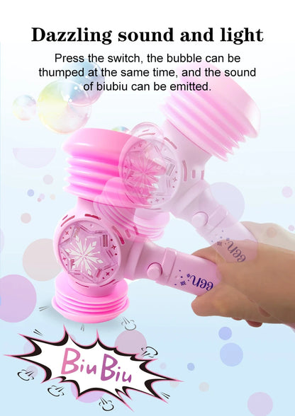 2 In 1 Toy Hammer Automatic Bubble Machine, Princess Toys