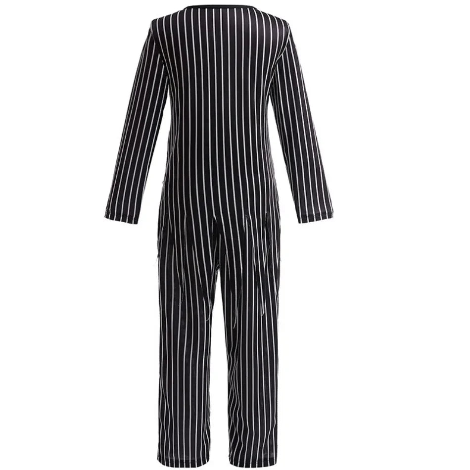 Nightmare Before Christmas Jack Skellington Halloween Skellington Jack Cosplay Costume for Kid Boy Carnival Children Clothing