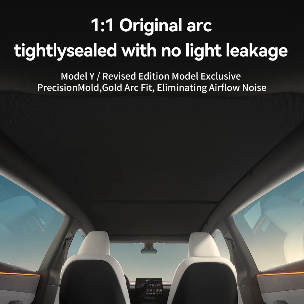 Graphene Honeycomb Sunshade Set for Tesla Model 3 Highland and Model Y Juniper 2025 2026
