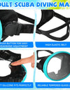 Oval Diving Mask Spearfishing Mask Classic Retro-Style Panoramic Wide View Scuba Goggles Tempered Glass Lens for Adults